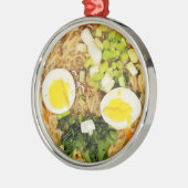 Noodles, Ramen Funny Soup FotoKerstmis Metalen Ornament (Links)