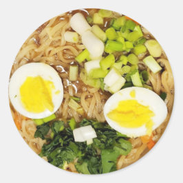 Noodles, Ramen Funny Soup Ronde Sticker