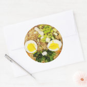 Noodles, Ramen Funny Soup Ronde Sticker (Envelop)