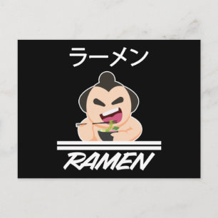 Noodles Sumo Wrestler Anime Manga Fun Japan Otaku Briefkaart