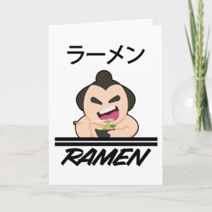 Noodles Sumo Wrestler Anime Manga Fun Japan Otaku Kaart