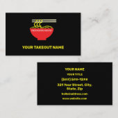 Noodles Takeout Foodie Minimalistisch Visitekaartje (Voorkant / Achterkant)