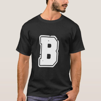 Noodletter B hoofdalfabet monogram Init T-shirt