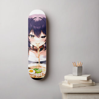 Noodlicious Whiskers: Anime Kat Meisje Skateboard