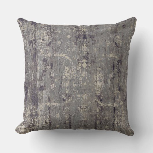 Noodlijdend Abstract Antiek Rustic Grey Kussen (Voorkant)