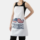 Noodlijdend Amerika Snor Patriottisch Vector Ontwe Schort (Insitu)