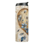 NOODLIJDEND  BLAUW EN WIT VALENTIJN HART THERMOSBEKER (Gedraaid links)