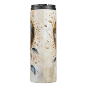 NOODLIJDEND  BLAUW EN WIT VALENTIJN HART THERMOSBEKER (Achterkant)