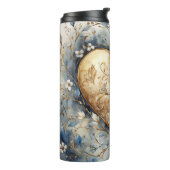 NOODLIJDEND BLAUW EN WIT VALENTIJN HART THERMOSBEKER (Gedraaid links)