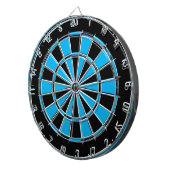 Noodlijdend blauw en zwart custom kleur dartboard dartbord (Voorkant Rechts)