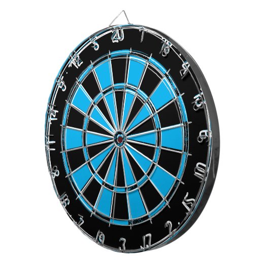 Noodlijdend blauw en zwart custom kleur dartboard dartbord (Voorkant Rechts)