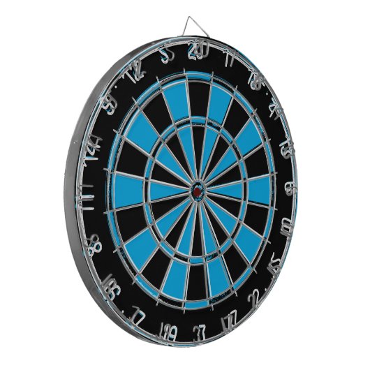 Noodlijdend blauw en zwart custom kleur dartboard dartbord (Voorkant Links)