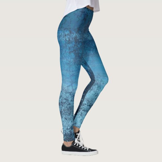 Noodlijdend Blauw Patroon Leggings (Rechts)