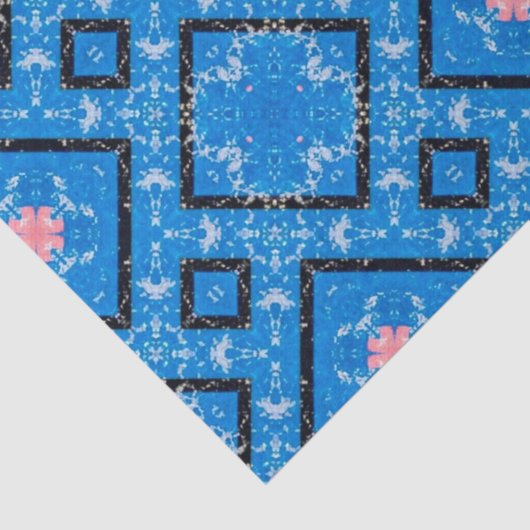 Noodlijdend Blauw Zwart Roze Diamant Tissue Papier (Detail)