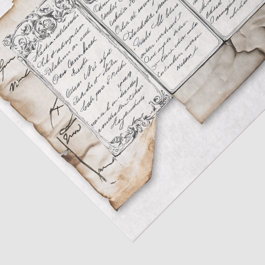 Noodlijdend document Ephemera + Seal AF4 Decoupage Tissuepapier (Detail)