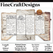 Noodlijdend document Ephemera + Seal AF4 Decoupage Tissuepapier