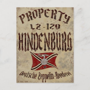 Noodlijdend Eigendom Van Hindenburg Poster Briefkaart