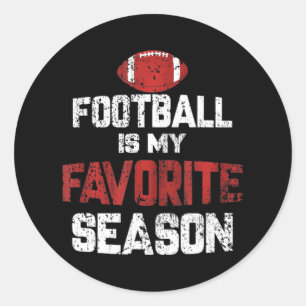 Noodlijdend Football is mijn favoriete seizoen Ronde Sticker