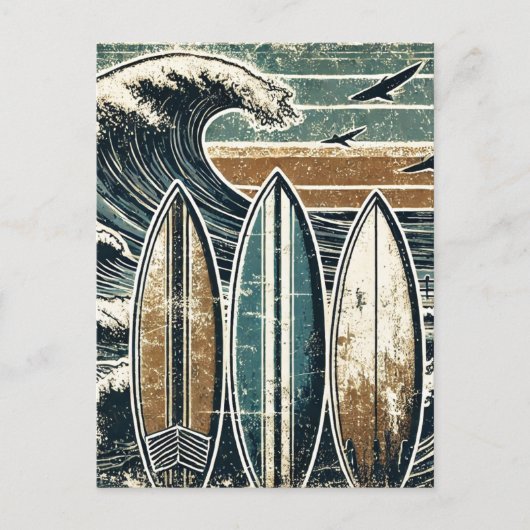 noodlijdend Grunge-surfen Briefkaart (Voorkant)