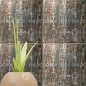 Noodlijdend Hout Replica Bruin Damast  Tegeltje