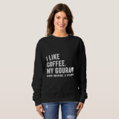 Noodlijdend Ik hou van koffie en mijn Gourami vist Trui (Voorkant volledig)