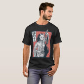 Noodlijdend Japans Geisha Japans Onna musha G T-shirt (Voorkant volledig)