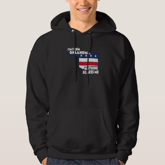Noodlijdend kom ik uit Oklahoma Home State OK Noth Hoodie (Voorkant)