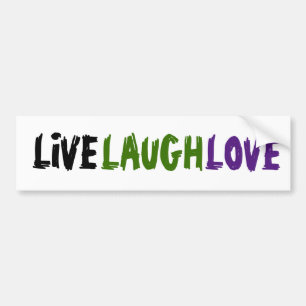 Noodlijdend LIVE LACHEN LIEFDE delen een aantal vr Bumpersticker