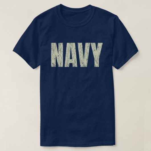 Noodlijdend marineblauw t-shirt (Design voorkant)
