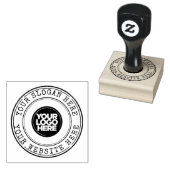 noodlijdend ontwerp rond Logo gepersonaliseerd Rubberstempel (Gestempeld)