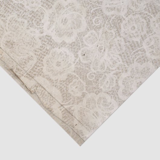 Noodlijdend papier van bloemenkantweefsel (Detail)