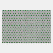 Noodlijdend Rood Groen Wit Stippen Faux Grey Kraft Inpakpapier Vel (Voorkant 3)