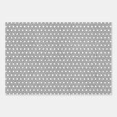 Noodlijdend Rood Groen Wit Stippen Faux Grey Kraft Inpakpapier Vel (Voorkant)