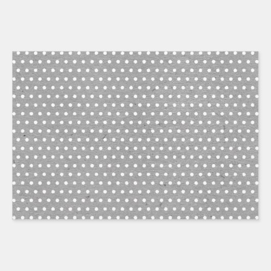 Noodlijdend Rood Groen Wit Stippen Faux Grey Kraft Inpakpapier Vel (Voorkant)