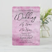  Noodlijdend Roze - Creëer Uw Eigen Bruiloft Kaart (Staand voorkant)