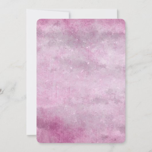 Noodlijdend Roze - Creëer Uw Eigen Bruiloft Kaart (Achterkant)