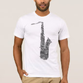 noodlijdend saxofon t-shirt (Voorkant)