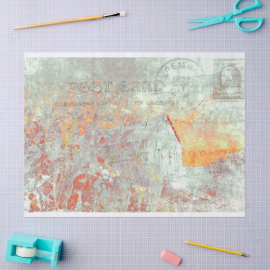  Noodlijdend Script Land Rustieke Herfst Tissuepapier (Craft)