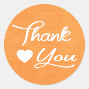 Noodlijdend Sinaasappel Dank u Hart Stickers / zee