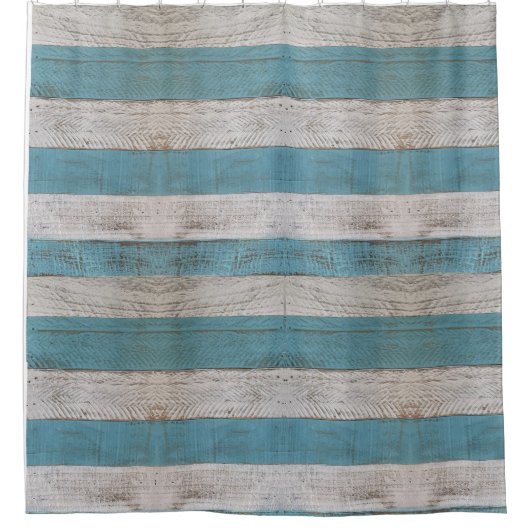 Noodlijdend Strand Houten Douchegordijn (Voorkant)