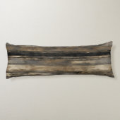 Noodlijdend Zwart Goud en Grijze Streep Lichaamskussen (Achterkant)