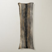 Noodlijdend Zwart Goud en Grijze Streep Lichaamskussen (Voorkant Verticaal)