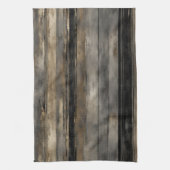 Noodlijdend Zwart Goud en Grijze Streep Theedoek (Verticaal)