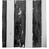 Noodlijdend Zwart-Wit Gestreept Douchegordijn (Voorkant)