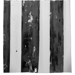 Noodlijdend Zwart-Wit Gestreept Douchegordijn