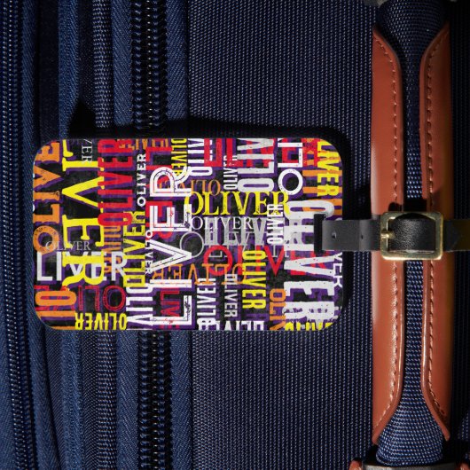 Noodlijdende aangepaste kleurnamen Gerepliceerd Mo Bagagelabel (Voorkant Insitu 4)