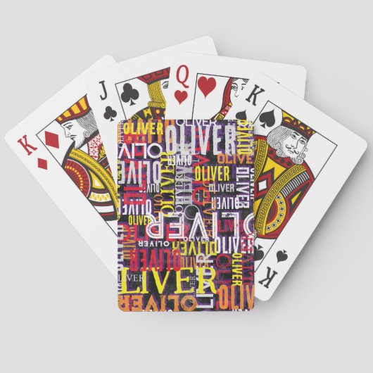 Noodlijdende aangepaste kleurnamen Gerepliceerd Mo Pokerkaarten (Achterkant)