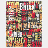 Noodlijdende Abstracte Typografie Fietsen Fleece Deken (Voorkant)