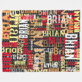 Noodlijdende Abstracte Typografie Fietsen Fleece Deken (Voorkant (Horizontaal))