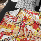 Noodlijdende Abstracte Typografie Moderne Kunst Fleece Deken